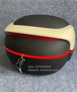 thung sau xe motor xe may mau trang