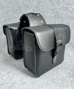 Cặp túi da treo hông xe máy xe motor 25cm có khoá